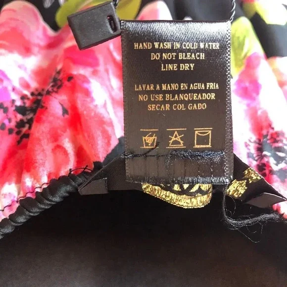 Boutique | Black & Pink Floral Lace Slip Dress - Picture 7 of 7